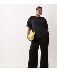 Pretty Lavish Curve - Breya Satin Drawstring Pants - Lyst
