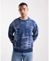 HUGO - – sorbas – relaxed fit strickpullover - Lyst