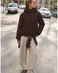 Stradivarius - Basic Hooded Puffer Jacket - Lyst