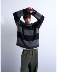 TOPMAN - – regulär geschnittener pullover mit streifen - Lyst