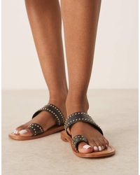Free People - Amelie Studded Leather Sandal - Lyst