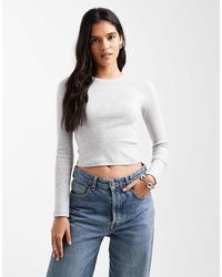 Brave Soul - T-Shirt Van Katoen Met Lange Mouwen - Lyst