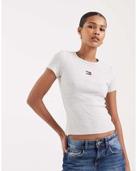 Tommy Hilfiger - Badge Ribbed Slim Fit T-shirt - Lyst