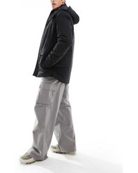 Threadbare - Giacca Parka Nera Impermeabile - Lyst