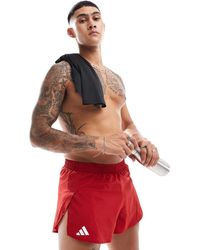adidas Originals - Pantalones Cortos Rojos Adizero Essentials De Adidas Running - Lyst