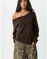 Stradivarius - – asymmetrischer strickpullover - Lyst