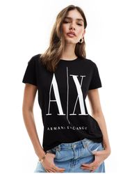 Armani Exchange - Camiseta negra - Lyst