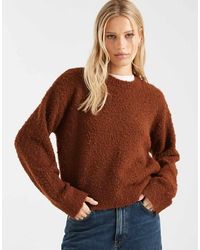 Miss Selfridge - Bouclé Slouchy Sweater - Lyst