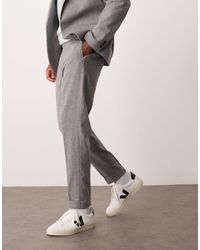 ASOS - Tapered Suit Trousers With Wool - Lyst