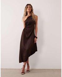 Y.A.S - One Shoulder Exagerrated Pleat Maxi Dress - Lyst