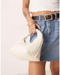 Gina Tricot - Braided Weave Small Tote Handbag With Twisted Handle - Lyst