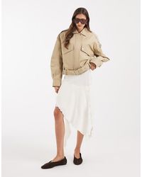 Vero Moda - Asymmetrische Kanten Minirok Met Ruches - Lyst