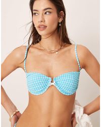 Dippin' Daisy's - Dippin Daisys Exclusive Mix And Match Gingham Underwire Bikini Top - Lyst