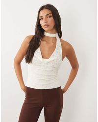 Motel - Samwell Lace Halter Top - Lyst