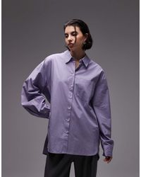 ASOS - Oversized Shirt With Tab Back Detail - Lyst