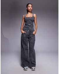 Liquor N Poker - baggy Fit Jeans With Buckle Detail - Lyst