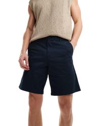 SELECTED - Pantalones cortos chinos azul marino - Lyst