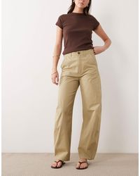 ARKET - Barrel Shape Light Cotton Trousers - Lyst