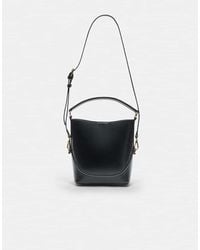 Stradivarius - Borsetta A Secchiello Nera Con Tracolla - Lyst