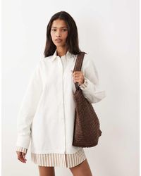 ASOS - Oversized Double Layered Shirt Mini Dress With Lobster Embroidery - Lyst
