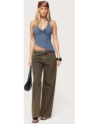 Edikted - Susanna Asymmetric Twist Halter Top - Lyst