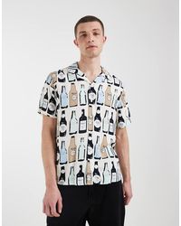 Blend - Camicia Vestibilità Classica Multicolore Con Motivo Ripetuto Di Bottiglie E Rever - Lyst