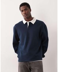 ASOS - Oversized Fit Rugby Polo With Contrast Collar - Lyst