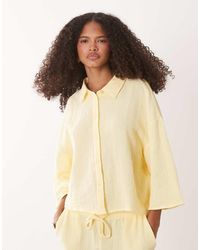 Jdy - Cropped Overhemd Van Kaasdoek - Lyst