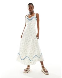 Free People - Sweetheart Ditsy Floral Midi Dress - Lyst