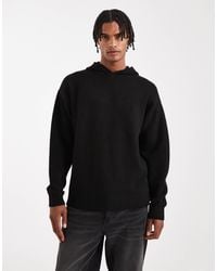Jack & Jones - Jack& jones – flauschiger kapuzenpullover aus strickstoff - Lyst
