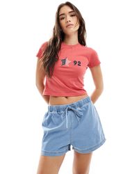 ASOS - Short en jean à enfiler style jogging - délavé - Lyst