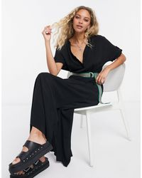 vila contrast lace midi dress