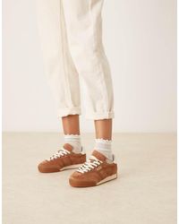 Polo Ralph Lauren - Zapatillas De Deporte Marrones Con Logo Hester De - Lyst