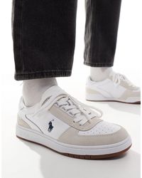 Polo Ralph Lauren - Court Leather Trainer With Pony Logo - Lyst