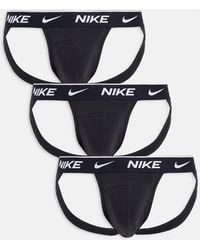 Nike - Pack De 3 Suspensorios Negros De Algodón Elástico De - Lyst