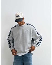 adidas Originals - Three Stripe Sweatshirt - Lyst