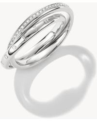 Thomas Sabo - Double Ring With White Zirconia - Lyst