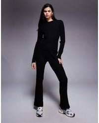 ASOS - Co-ord Ribbed Knitted Flare Trousers - Lyst
