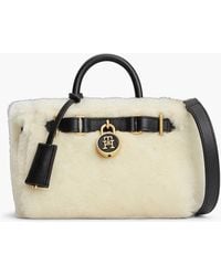 Tommy Hilfiger - The American Icon Leather Shearling Tote Bag - Lyst