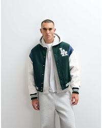 KTZ - La Dodgers Wool Mix Varsity Jacket - Lyst