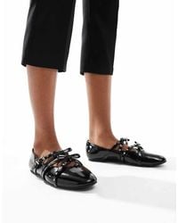 Stradivarius - Strappy Studded Ballet Shoe - Lyst