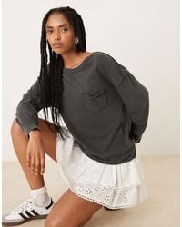Free People - Fade Into You Pocket Detail Long Sleeve T-shirt - Lyst