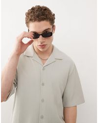 Weekday - Rib Oversized Resort Short Sleeve Shirt - Lyst