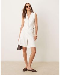 Y.A.S - Tailored Twill Seam Front Longline Short Co-ord - Lyst