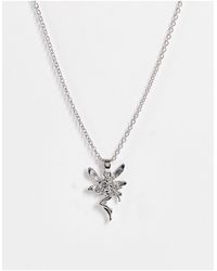 ASOS Necklace With Fairy Pendant - Metallic