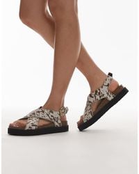 & Other Stories - Cross Over Leather Suede Sandals - Lyst