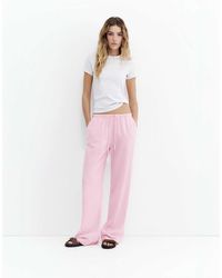 Pull&Bear - – jogginghose aus leinenmix - Lyst