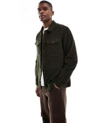 Jack & Jones - Sobrecamisa Caqui Extragrande De Pana De -Verde - Lyst