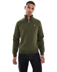 Polo Ralph Lauren - Sudadera Caqui De Manga Larga Con Logo De Icono De -Verde - Lyst