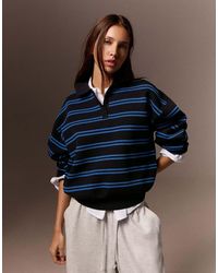 Bershka - Oversize Polo Collar Jumper - Lyst